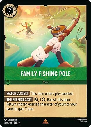 Family Fishing Pole (100/204) - Fabled Cold Foil