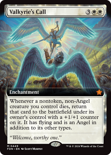 Valkyrie's Call (Extended Art) (FDN-449) - Foundations: (enchantment, Extended Art) Foil