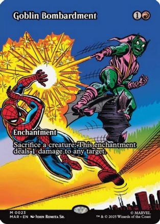 Goblin Bombardment (Borderless) (MAR-023) - Marvel Eternal-Legal Foil