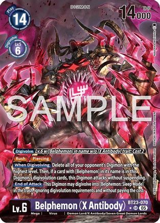 Belphemon (X Antibody) (Alternate Art) (BT23-070) - Hackers' Slumber Foil
