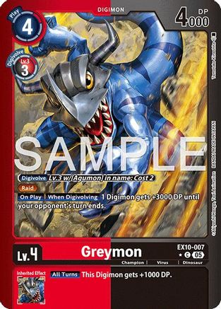 Greymon (Limited Foil) (EX10-007) - Sinister Order Foil