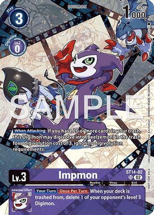 Impmon (Sinister Order Legend Pack) (ST14-02) - Starter Deck 14: Beelzemon Advanced Deck Set Foil