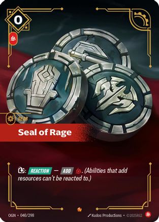 Seal of Rage (040/298) - Origins Foil