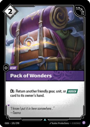 Pack of Wonders (181/298) - Origins Foil