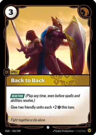 Back to Back (206/298) - Origins Foil