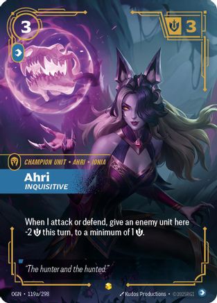 Ahri - Inquisitive (Alternate Art) (119a/298) - Origins Foil