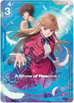 A Show of Resolve (U+) (PB01) GD01-100/undefined - Gundam Promotional Cards Holofoil