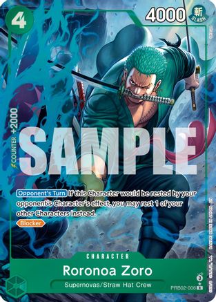 Roronoa Zoro (Alternate Art) (PRB02-006) - Premium Booster -The Best- Vol. 2 Foil