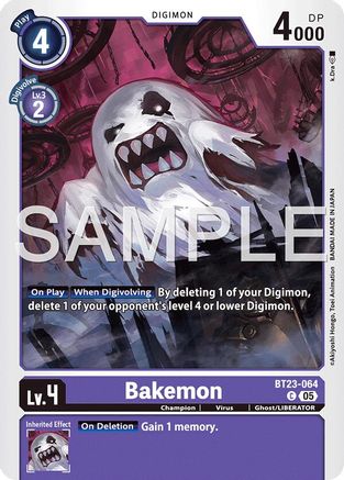 Bakemon (BT23-064) - Hackers' Slumber