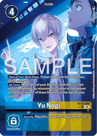 Yu Nogi (Alternate Art) (BT23-080) - Hackers' Slumber Foil