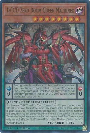 D/D/D Zero Doom Queen Machinex (DOOD-EN003) - Doom of Dimensions 1st Edition