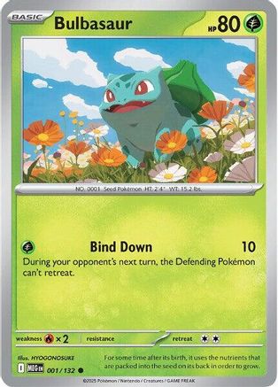 Bulbasaur - 001/132 1 - ME01 Mega Evolution Reverse Holofoil