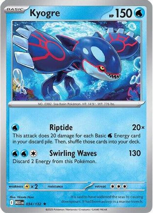 Kyogre 34 - ME01 Mega Evolution Holofoil