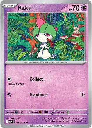 Ralts 58 - ME01 Mega Evolution Reverse Holofoil