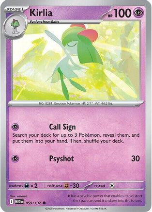 Kirlia 59 - ME01 Mega Evolution Reverse Holofoil