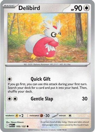 Delibird - 105/132 105 - ME01 Mega Evolution Reverse Holofoil