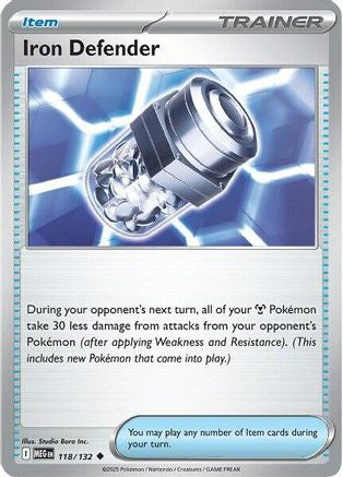 Iron Defender 118 - ME01 Mega Evolution Reverse Holofoil