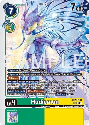 Hudiemon (BT23-101) - Hackers' Slumber Foil