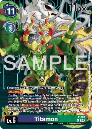 Titamon (Hacker's Slumber Box Promotion Pack) (P-209) - Digimon Promotion Cards Foil