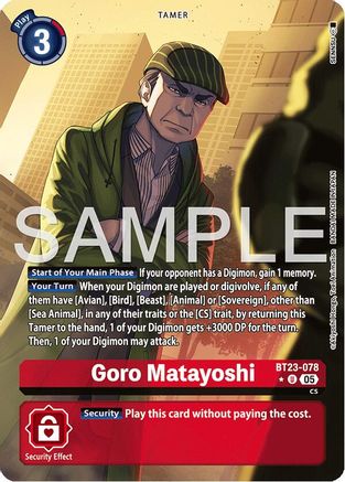 Goro Matayoshi (Alternate Art) (BT23-078) - Hackers' Slumber Foil