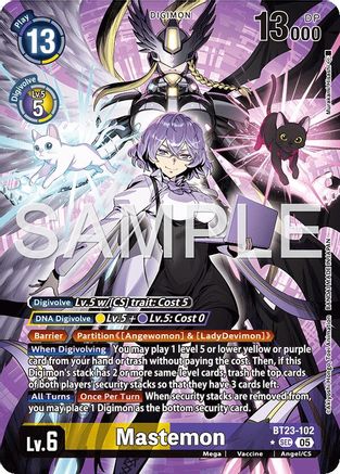 Mastemon (Alternate Art) (BT23-102) - Hackers' Slumber Foil