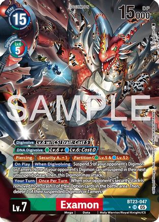 Examon (Alternate Art) (BT23-047SR) - Hackers' Slumber Foil