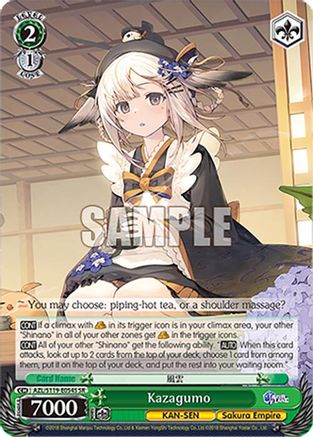 Kazagumo (SR) (AZL/S119-E054S SR) - Azur Lane Vol. 2