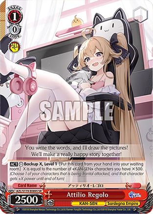 Attilio Regolo (SR) (AZL/S119-E089S SR) - Azur Lane Vol. 2