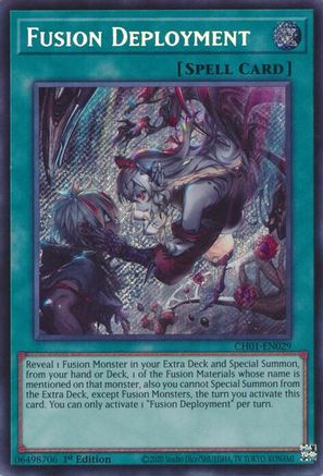 Fusion Deployment (Secret Rare) (CH01-EN029) - THE CHRONICLES DECK: The Fallen & The Virtuous (All-Foil Edition) 1st Edition