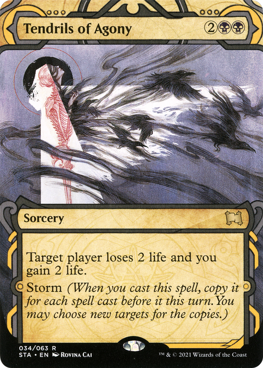 Tendrils of Agony (STA-034) - Strixhaven Mystical Archive: (Showcase) (Borderless) Foil