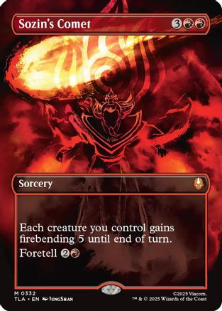 Sozin's Comet (0332) (Borderless) (TLA-332) - Avatar: The Last Airbender Foil