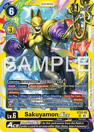 Sakuyamon ACE (ST22-05) - Starter Deck 22: Amethyst Mandala Advanced Deck Set Foil