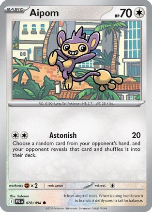 Aipom 78 - ME02 Phantasmal Flames Reverse Holofoil