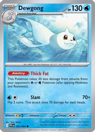 Dewgong - 022/094 22 - ME02 Phantasmal Flames Reverse Holofoil