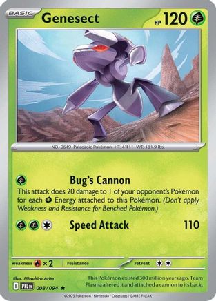 Genesect 8 - ME02 Phantasmal Flames Reverse Holofoil