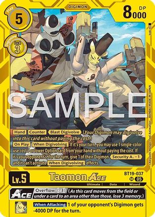 Taomon ACE (Championship 25-26 Tamers Pack) (BT19-037) - Starter Deck 22: Amethyst Mandala Advanced Deck Set Foil