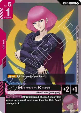 Haman Karn GD02-091/undefined - Gundam Promotional Cards Holofoil