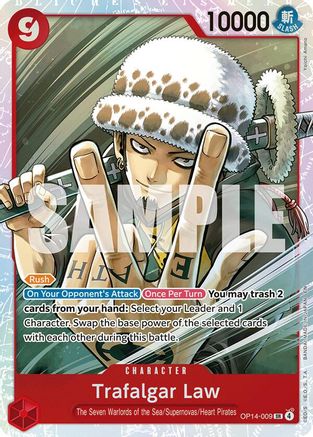 Trafalgar Law - OP14-009 (OP14-009) - The Azure Sea's Seven Foil