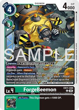 Forgebeemon ForgeBeemon (EX11-030) - Dawn of Liberator – Derpy Cards