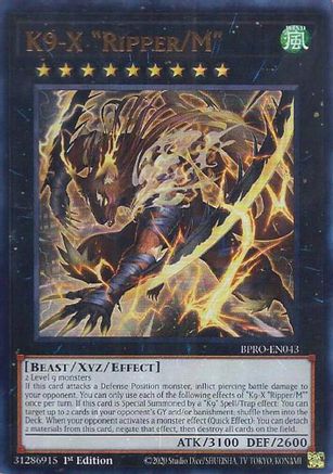 K9-X "Ripper/M" (BPRO-EN043) - Burst Protocol 1st Edition