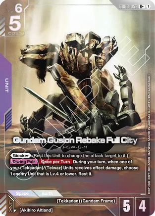 Gundam Gusion Rebake Full City (R+) GD03-053/undefined - Steel Requiem Holofoil
