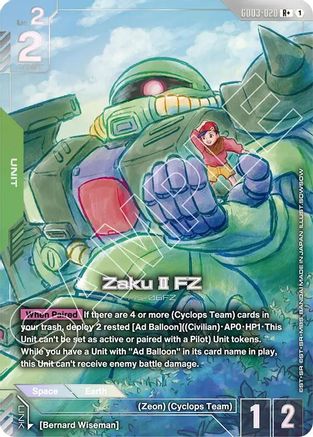 Zaku II FZ (R+) GD03-020/undefined - Steel Requiem Holofoil