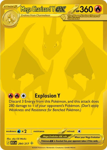 Mega Charizard Y ex - 294/217 294 - ME Ascended Heroes Holofoil