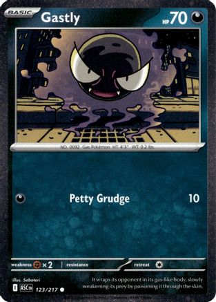 Gastly - 123/217 (Cosmos Holo) 123 - Miscellaneous Cards & Products Holofoil