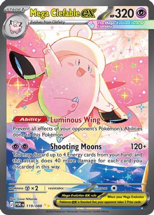 Mega Clefable ex - 119/088 119 - ME03 Perfect Order Holofoil
