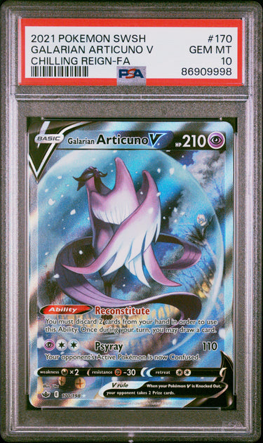 Galarian Articuno V 170/198 PSA 10