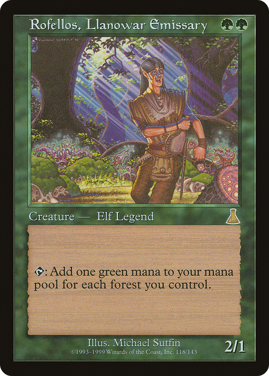 Rofellos, Llanowar Emissary (UDS-118) - Urza's Destiny