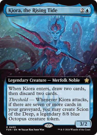 Kiora, the Rising Tide (FDN-455) - Foundations: (Extended Art)