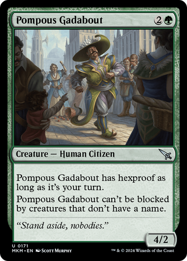 Pompous Gadabout (MKM-171) - Murders at Karlov Manor