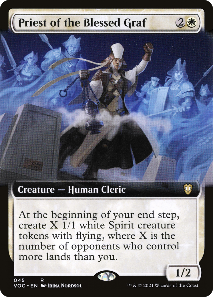 Priest of the Blessed Graf (VOC-045) - Crimson Vow Commander: (Extended Art)